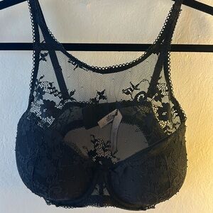 Victoria’s Secret Black High Neck Lace Bra